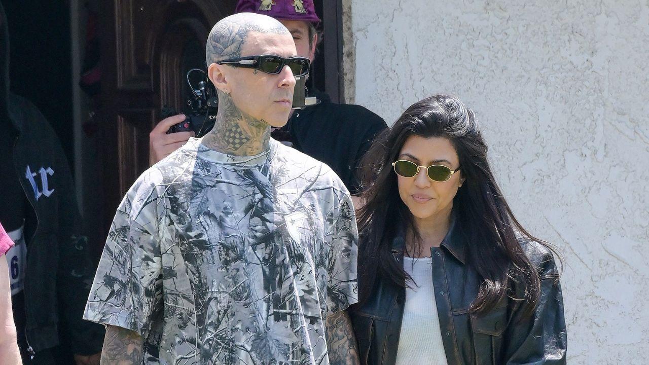 Image of Travis Barker and Kourtney Kardashian expanded their blended family with the arrival of son Rocky Thirteen.