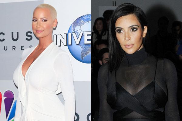 Amber rose kim kardashian kanye west twitter war