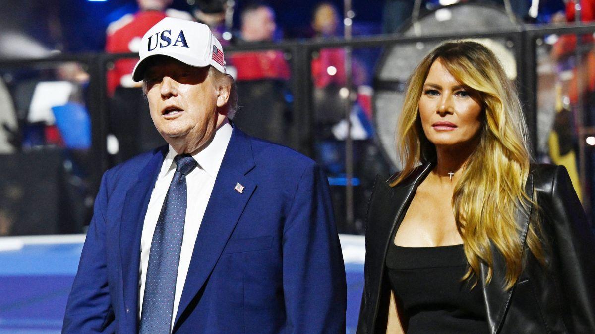 Photo of Donald Trump and Melania Trump.