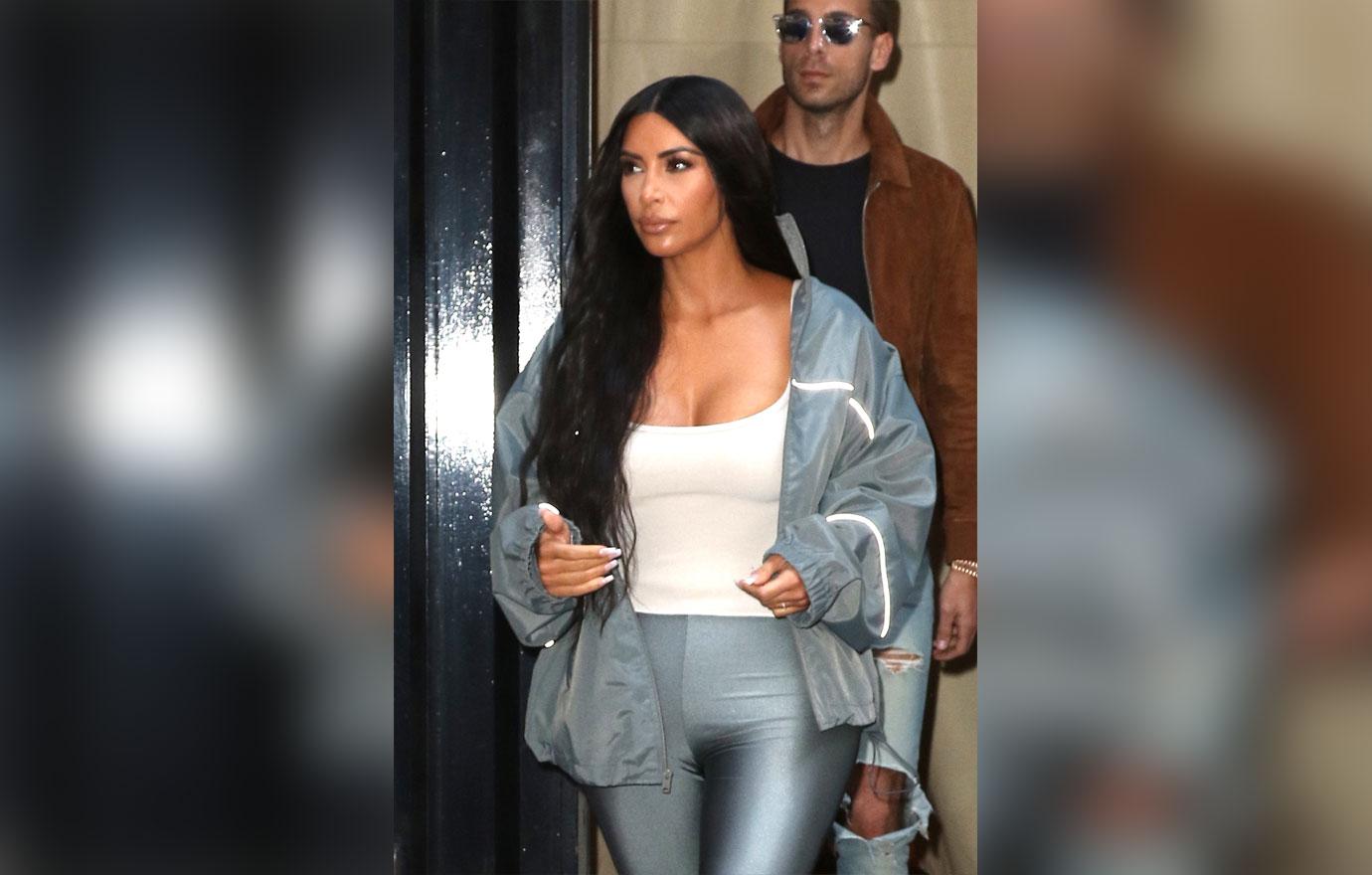 Kim Kardashian Departs her Hotel to Promote her Perfume Line