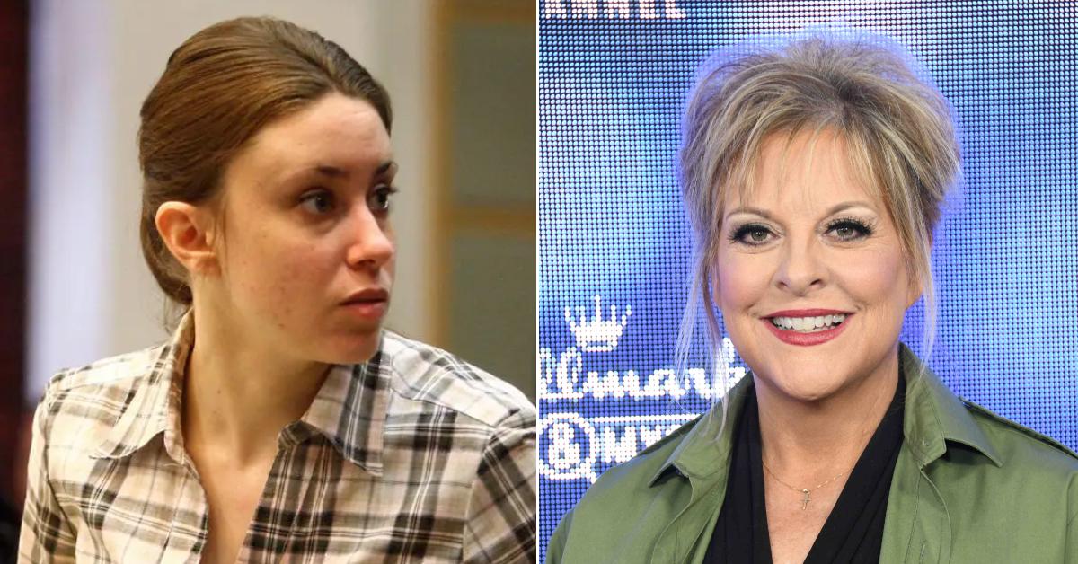 Photo of Casey Anthony; picture of Nancy Grace.