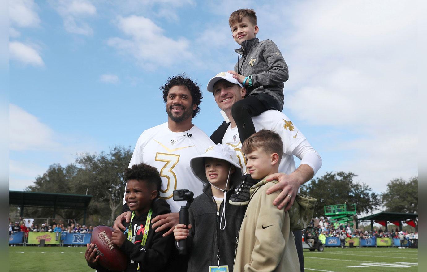 Ciara and Russell Wilson play football with their children ahead of the Pro  Bowl