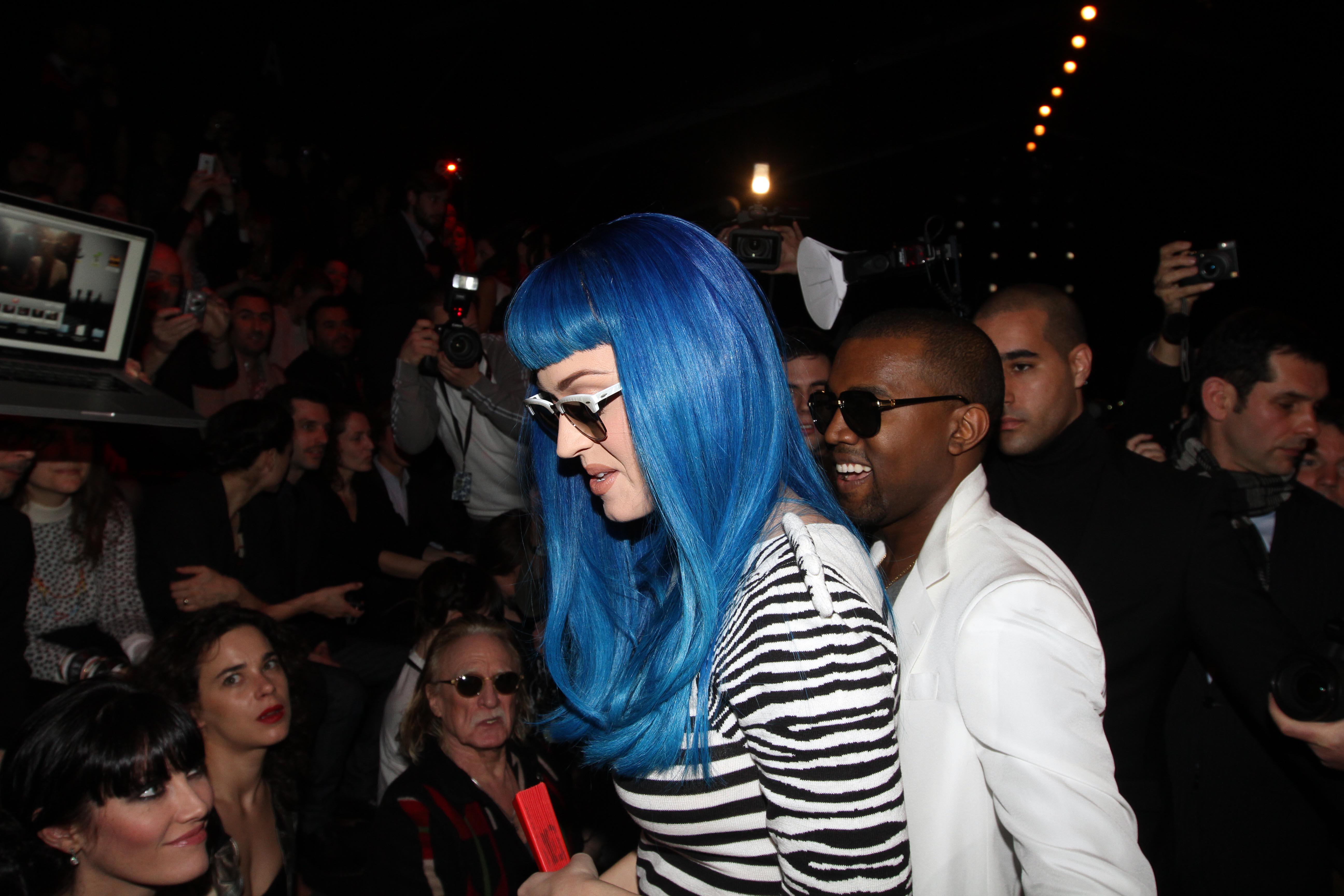 Katy Perry attends the Jean Charles de Castelbajac ready to wear Fall / Winter 2012 fashion show in Paris