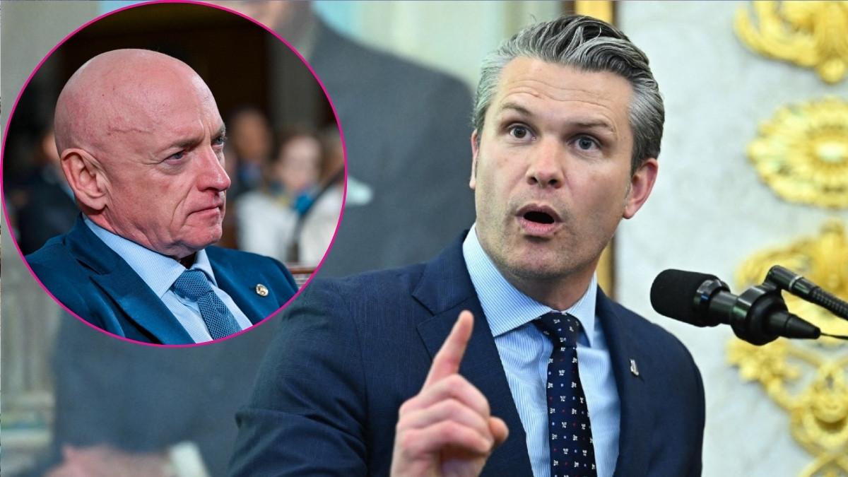 split of Mark Kelly; Pete Hegseth. 