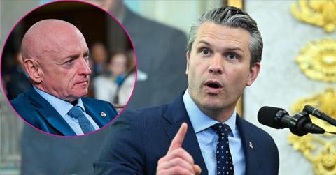 split of Mark Kelly; Pete Hegseth.