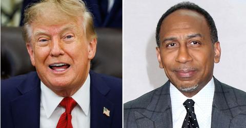 split image of Donald Trump and Stephen A. Smith