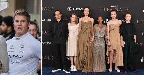 Composite photo of Angelina Jolie, Brad Pitt and Their Children