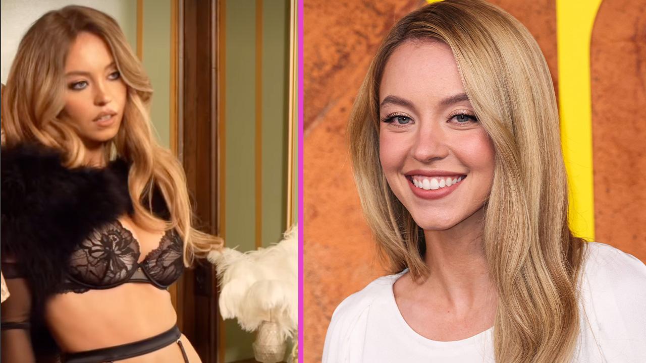 Image of Sydney Sweeney wowed in a matching black lingerie set in a new video for her brand SYRN.