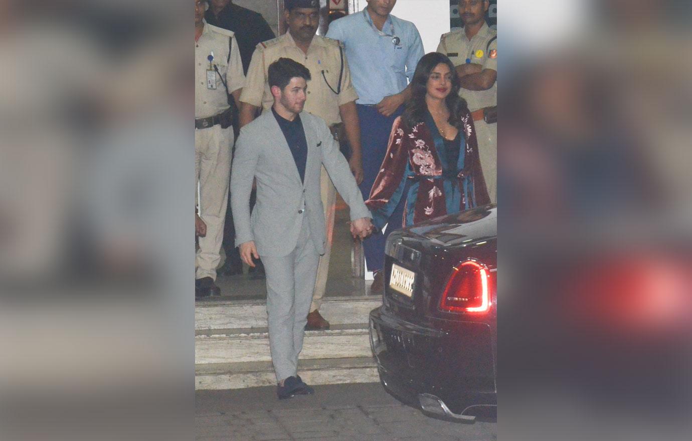 Priyanka Chopra and Nick Jonas seen arriving back in Mumbai after a few days in Delhi