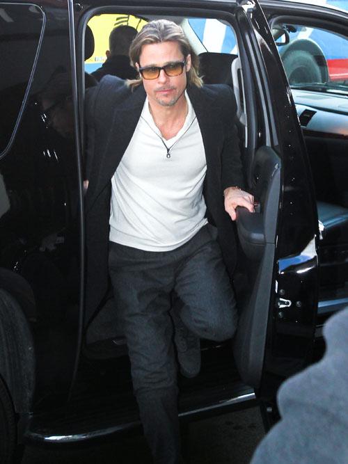 Brad Pitt Looks as Handsome as Ever While Promoting 'Moneyball' in NYC