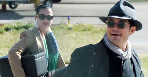 Katy Perry Orlando Bloom Smile Arriving At Airport