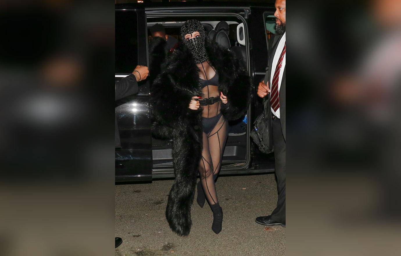 Cardi B Sheer Outfit