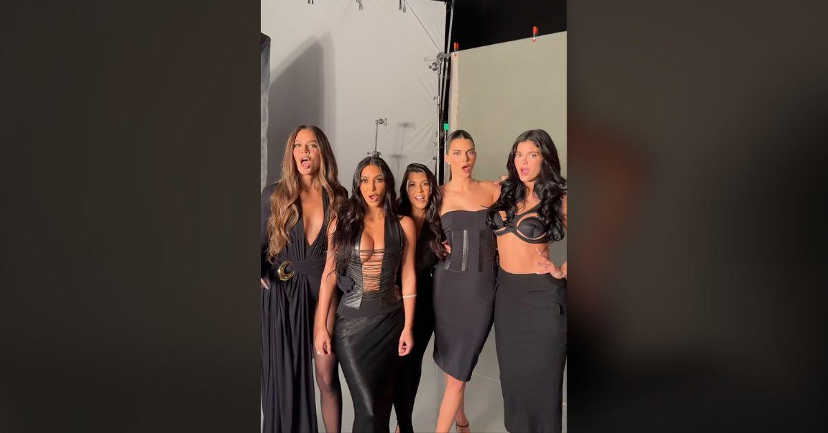 Image of Kourtney Kardashian and her family filmed a new promo for 'The Kardashians.'