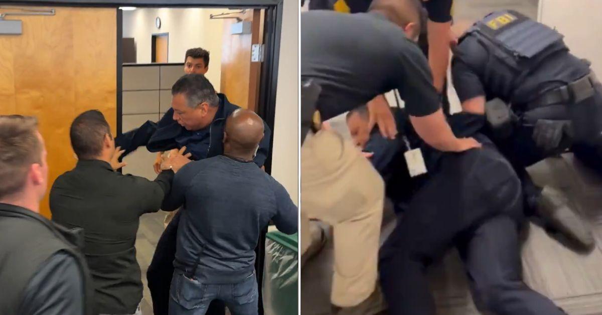 donald trump justify california senator getting tackled police