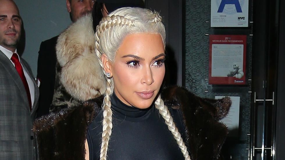 Kim kardashian blonde hair post baby body