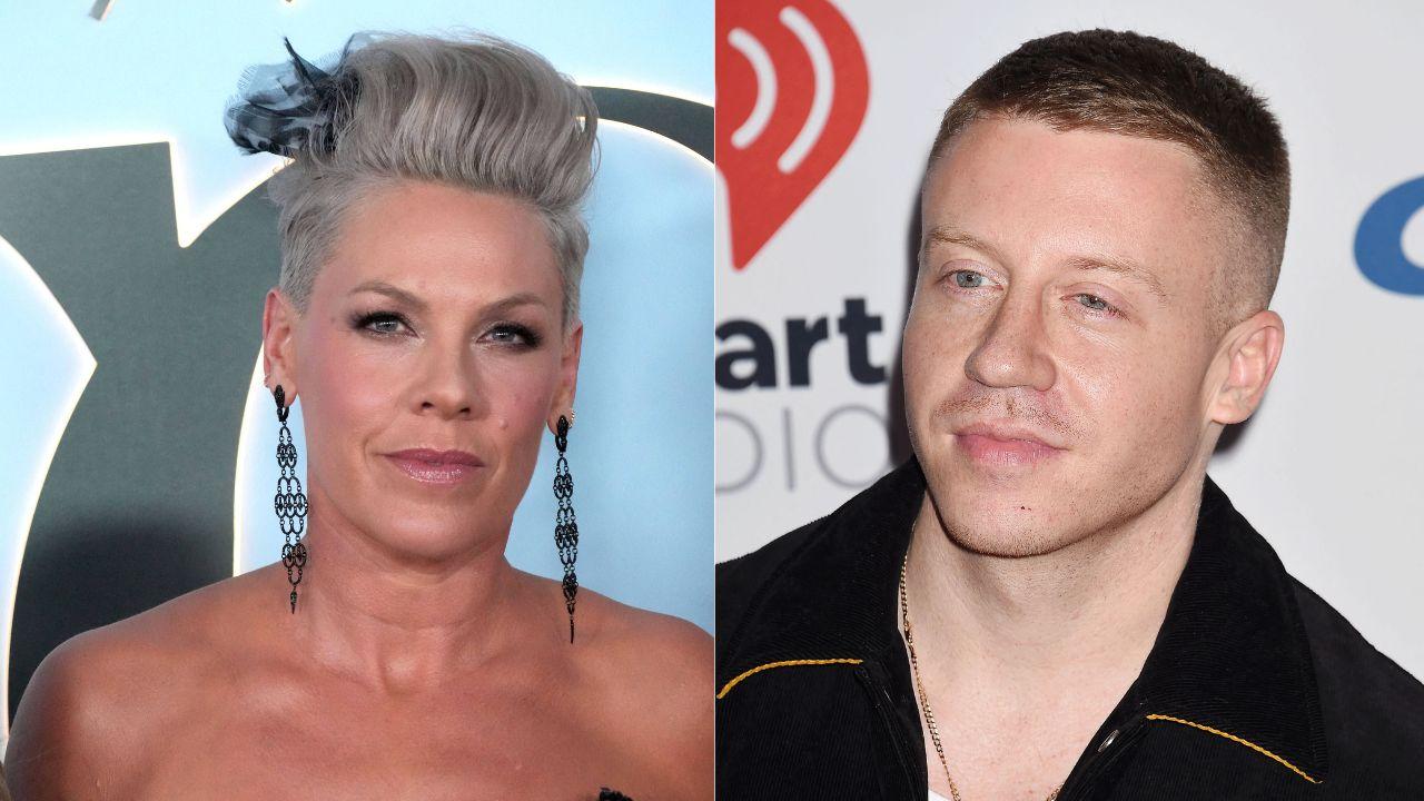 Split mage of Pink and Macklemore