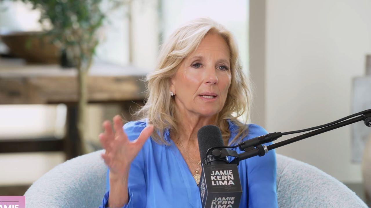 Image of Jill Biden said on 'The Jamie Kern Lima Show' podcast that she still speaks to her late son Beau and believes he hears her.