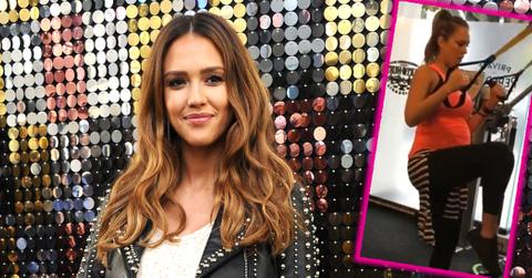 jessica alba pregnant workout moves pics long
