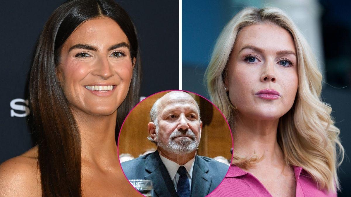 composite photo of kaitlan collins, karoline leavitt and howard lutnick