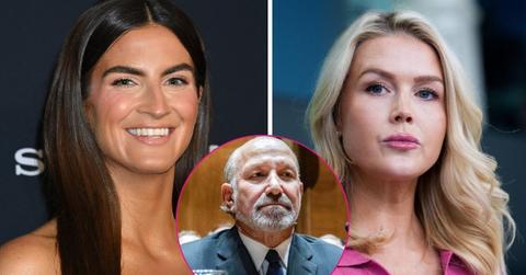 composite photo of kaitlan collins, karoline leavitt and howard lutnick