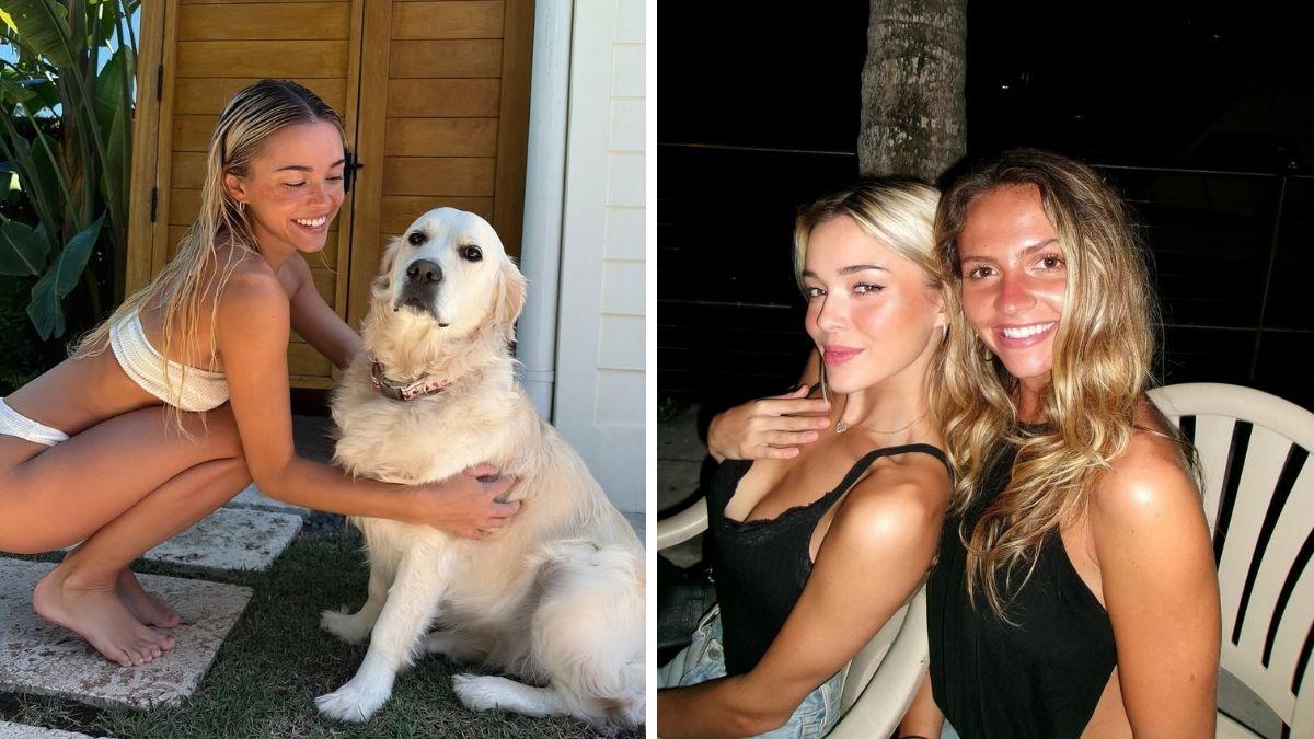 image of The athlete posed in multiple swimsuits during her beach getaway.