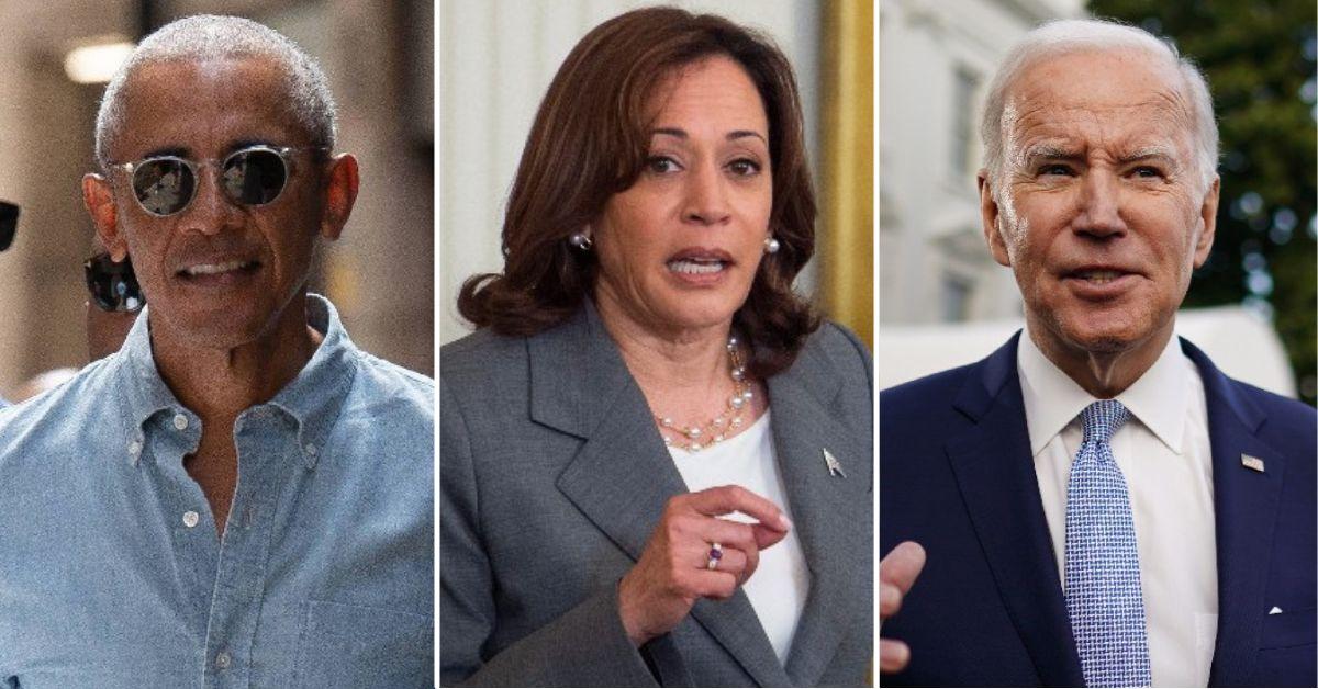 Composite photo of Barack Obama, Kamala Harris and Joe Biden.