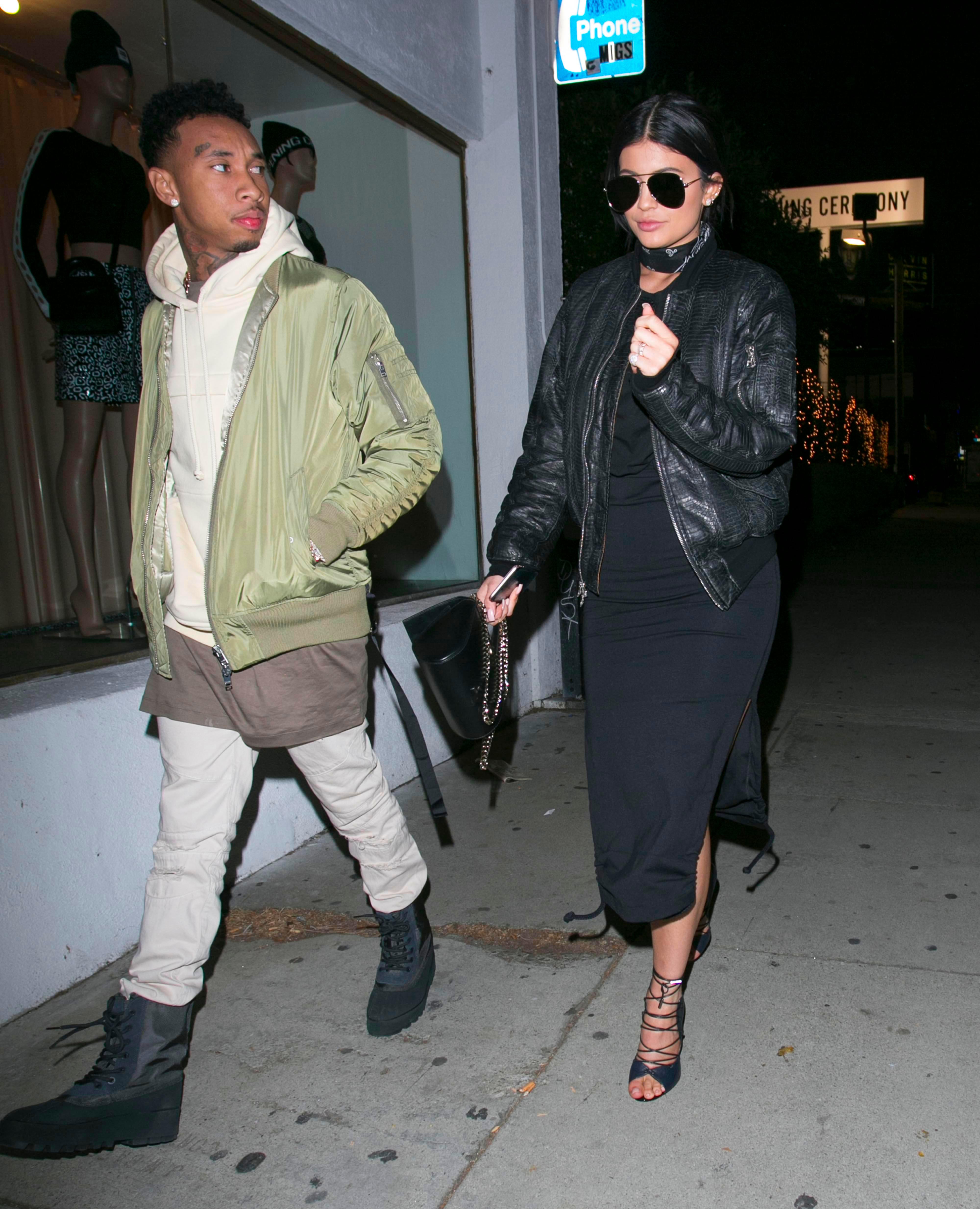 Kylie Jenner and Tyga go Shopping in West Hollywood.