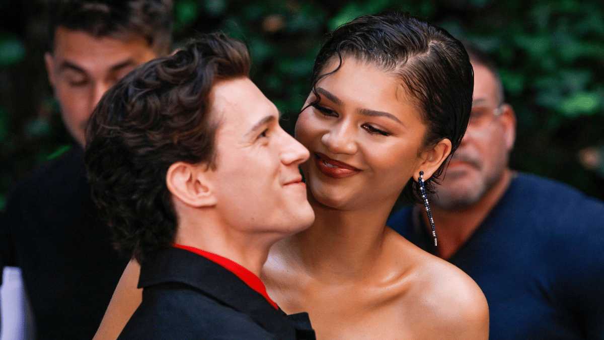 Image of Zendaya and Tom Holland are glowing amid marriage rumors on red carpet for their new 'Spider-Man' premiere.