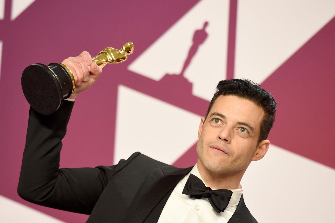 Rami Malek Oscars fall