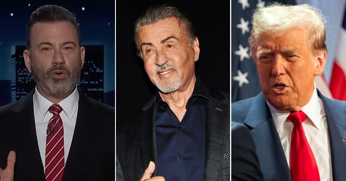 jimmy kimmel slams sylvester stallone for calling donald trump the second george washington pp