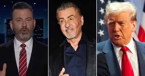 jimmy kimmel slams sylvester stallone for calling donald trump the second george washington pp