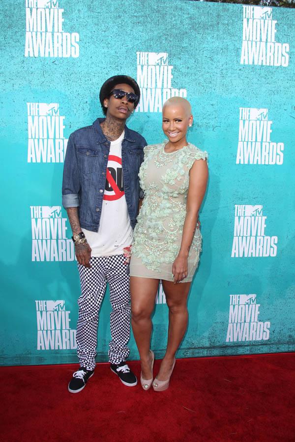 File photo of Wiz Khalifa and Amber Rose at the 2012 MTV Movie Awards