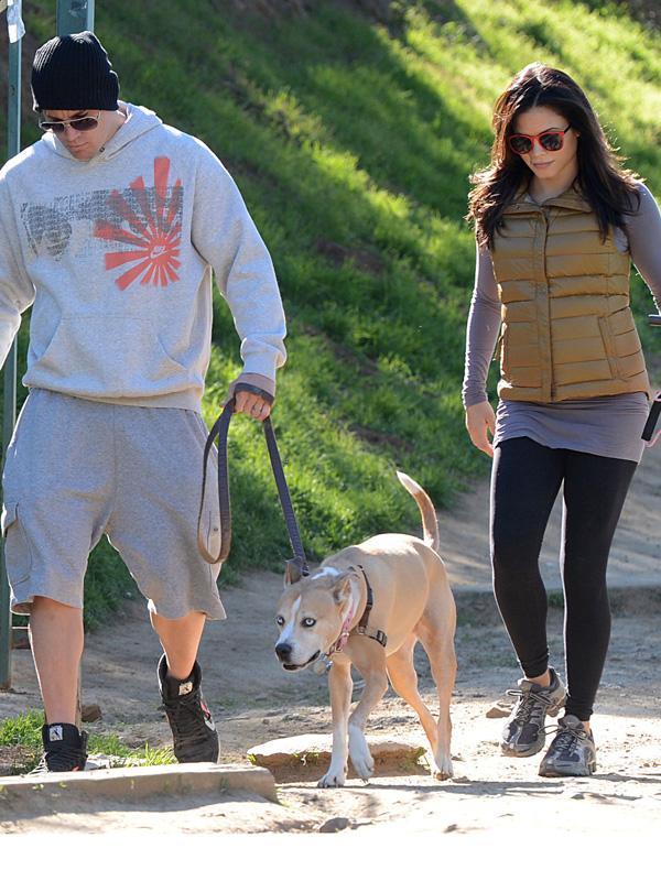 Jenna Dewan Tatum and Channing Tatum hike Runyon Canyon Park