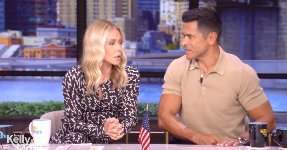 Image of Mark Consuelos reminded Kelly Ripa that her 55th birthday is coming up.