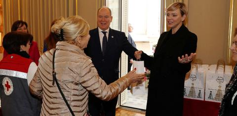 princess charlene prince albert celebrate annual children christmas party