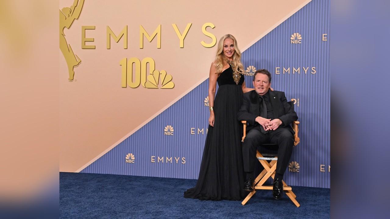 Image of Michael J. Fox was joined by wife Tracy Pollan as the longtime couple enjoyed Disney's post-Emmys celebration.
