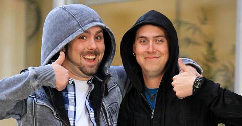 Funny shot of Teen Mom 2’s Leah Messer’s ex husband Corey Simms posing for a shot with Jeremy Calvert