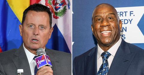 Photo of Richard Grenell and Magic Johnson.