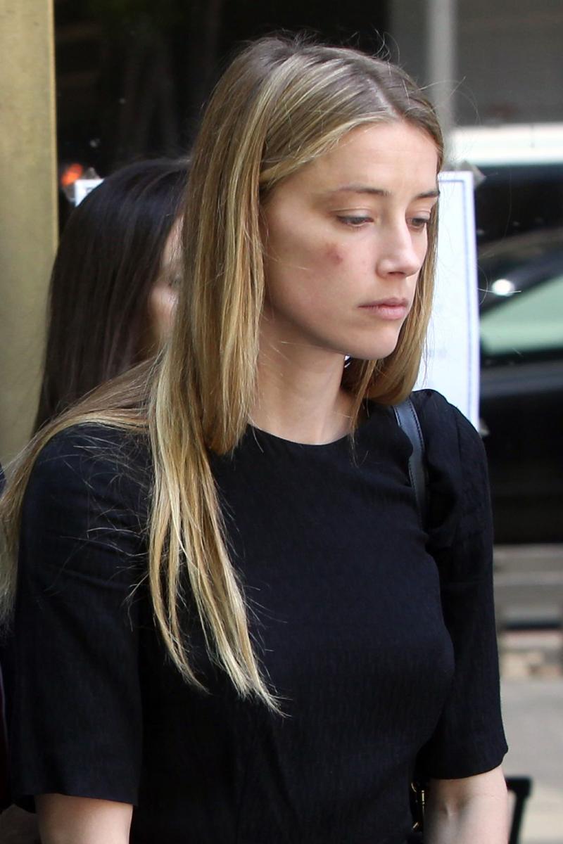 Amber Heard leaves court in LA after claiming Johnny Depp physically assaulted her