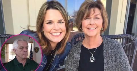 composite photo of savannah guthrie with mom nancy guthrie and sheriff chris nanos