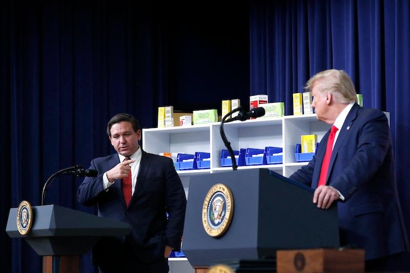 ron desantis blasts trump