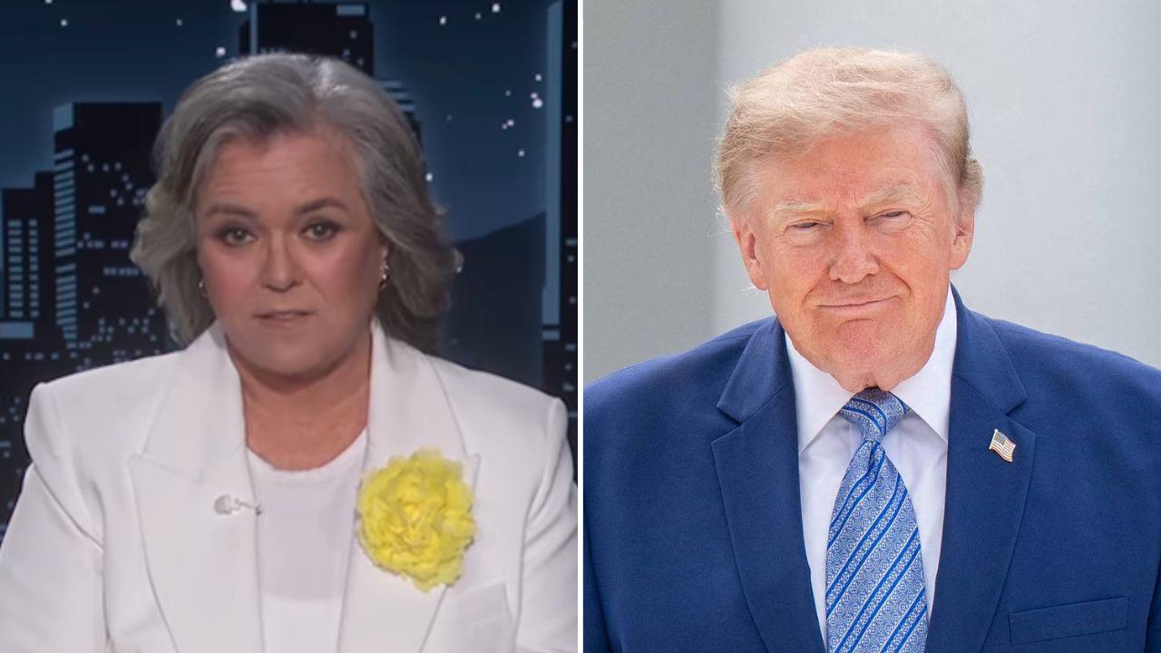 Photo of Rosie O'Donnell and Donald Trump.