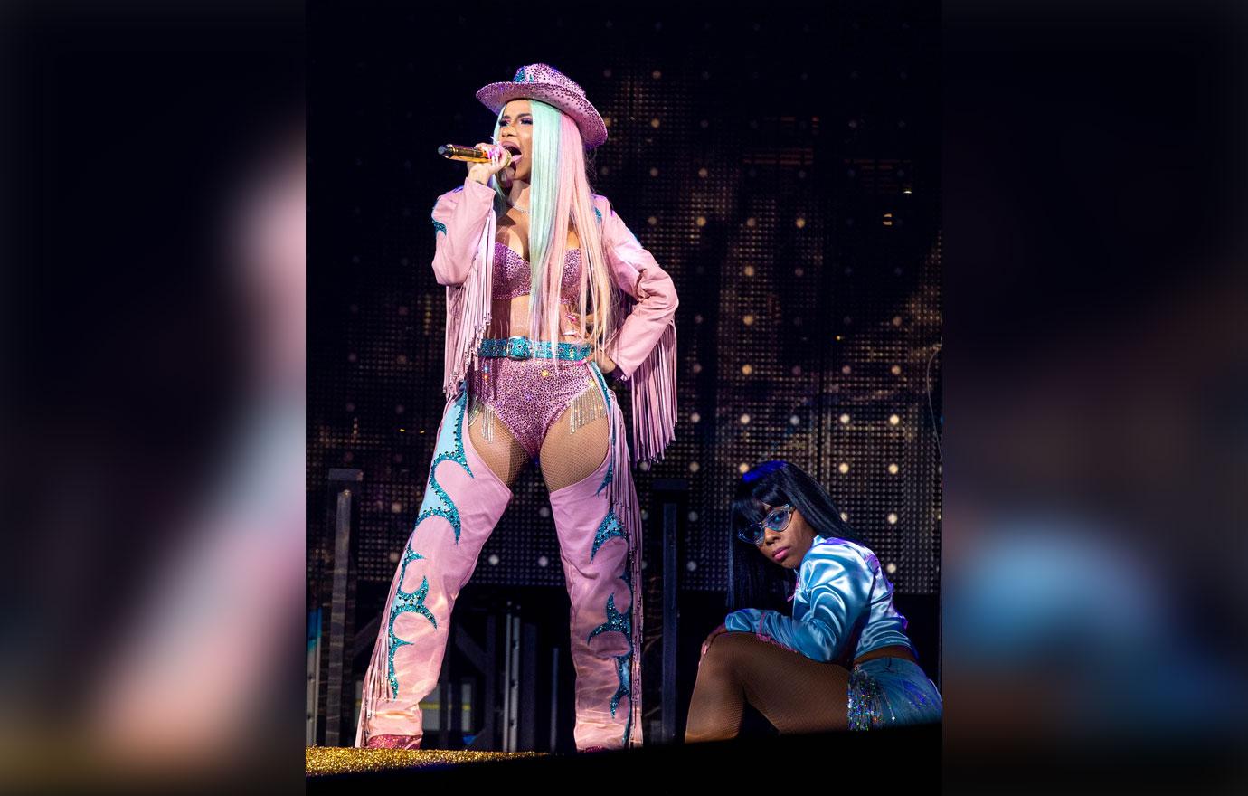 Cardi B returns to the stage after cancelling numerous shows due to  complications with liposuction