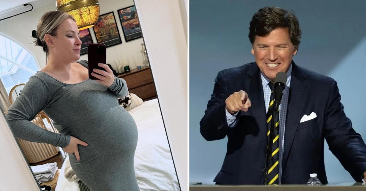 Split photo of Meghan McCain and Tucker Carlson