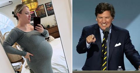 Split photo of Meghan McCain and Tucker Carlson