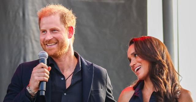 Photo of Prince Harry and Meghan Markle.