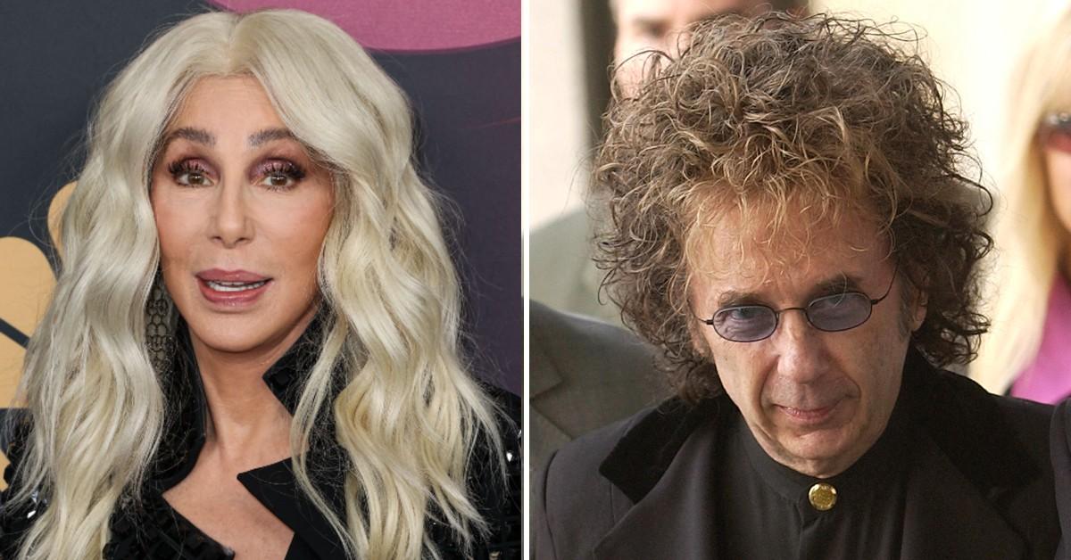 Split photo of Cher and Phil Spector