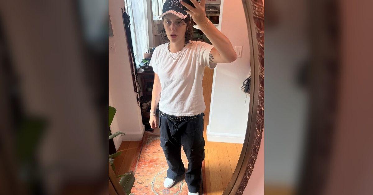 Photo of King Princess and Christine Baranski met on the set of Hulu's 'Perfect Strangers.'
