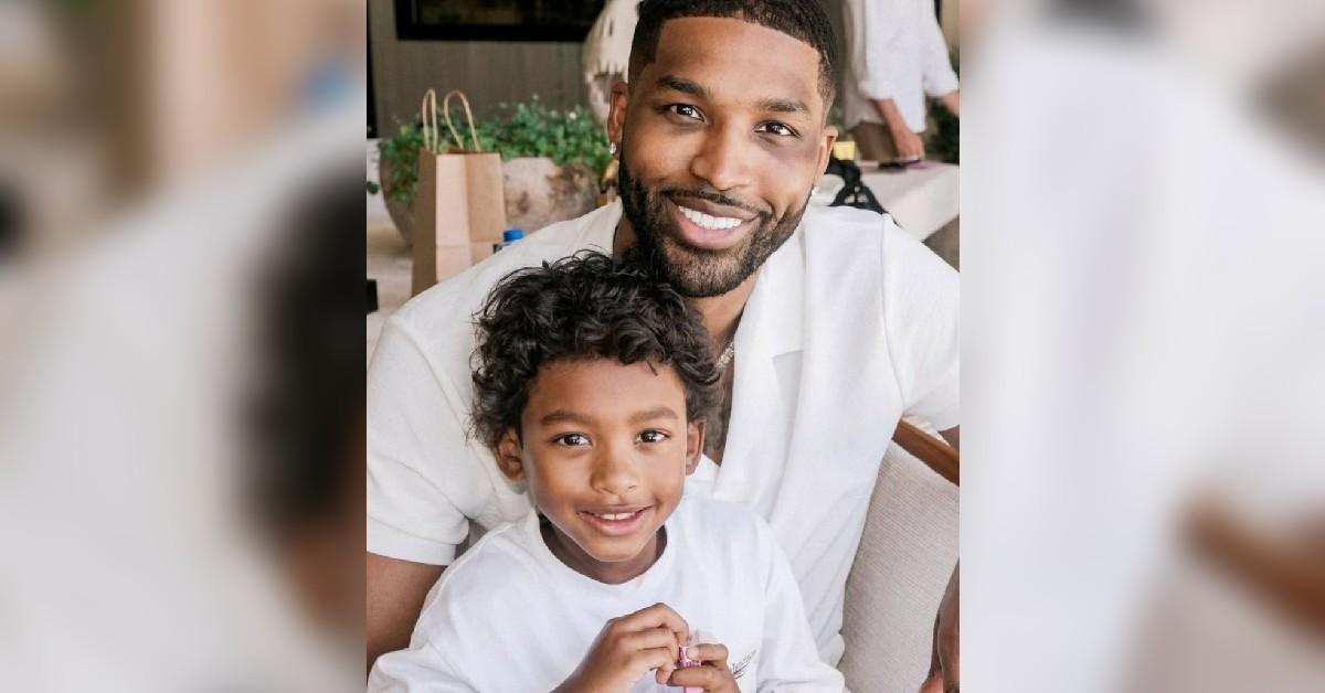 tristan thompson slammed leaving out  child photos