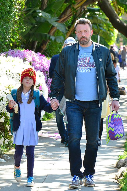 Ben Affleck picks up daughter Seraphina from school in Santa Monica